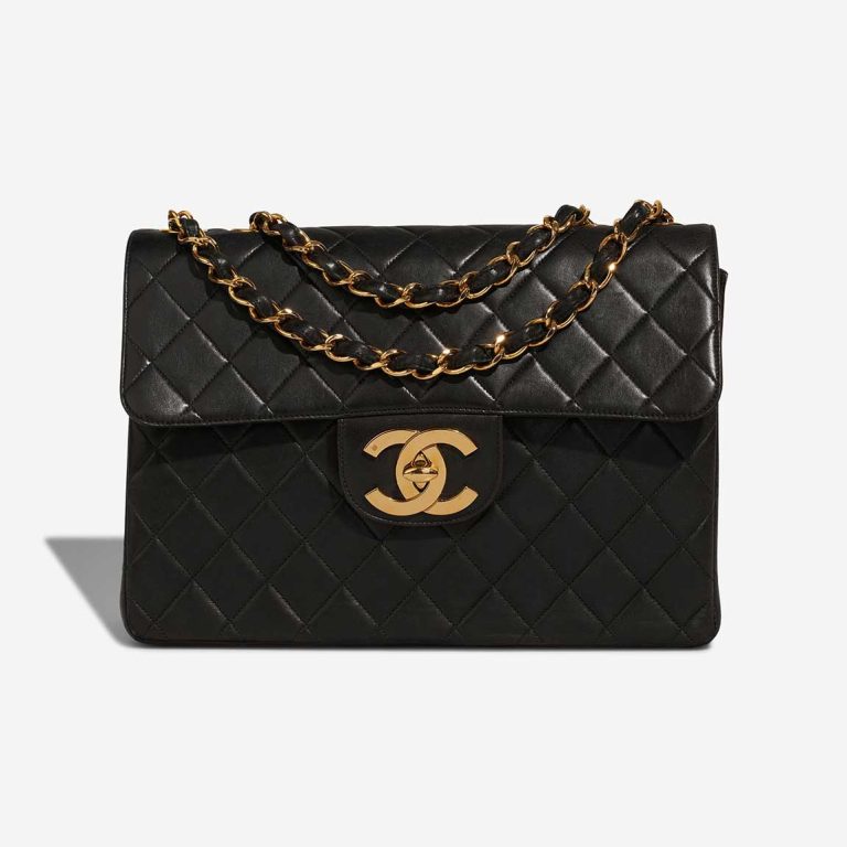 Chanel Timeless Jumbo Lamb Black Front | Sell your designer bag