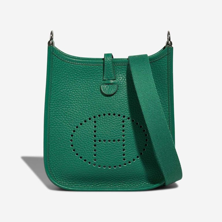 Hermès Evelyne 16 Taurillon Clémence Vert Vertigo Front | Sell your designer bag