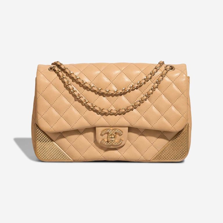 Chanel Timeless Moyen Agneau Beige Front | Vendez votre sac de créateur