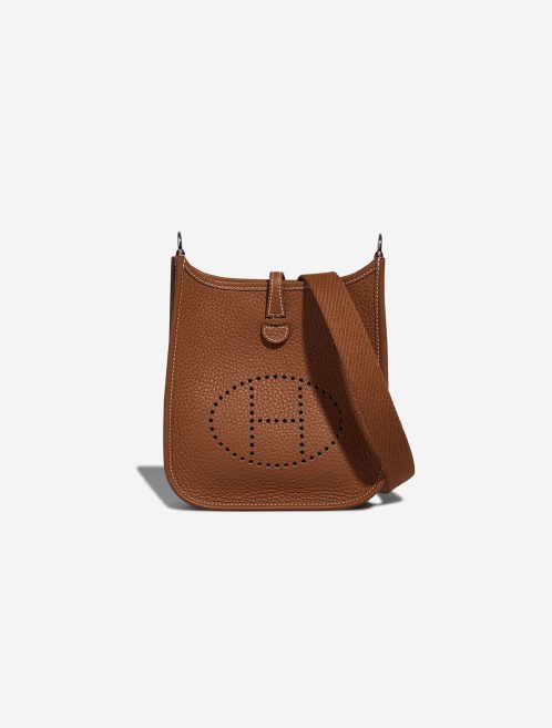 Hermès Evelyne 16 Taurillon Clémence Gold Front | Sell your designer bag