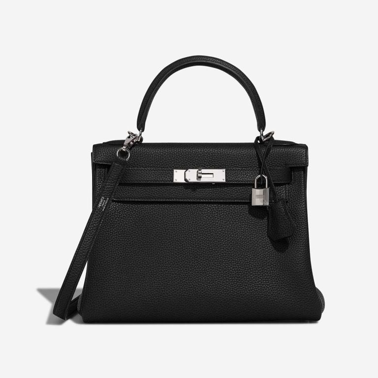 Hermès Kelly 28 Togo Black  Front | Sell your designer bag
