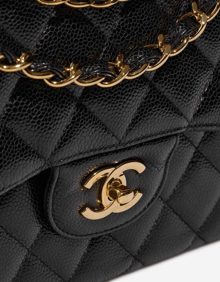 Chanel Timeless Jumbo Caviar Black Closing System | Sell your designer bag