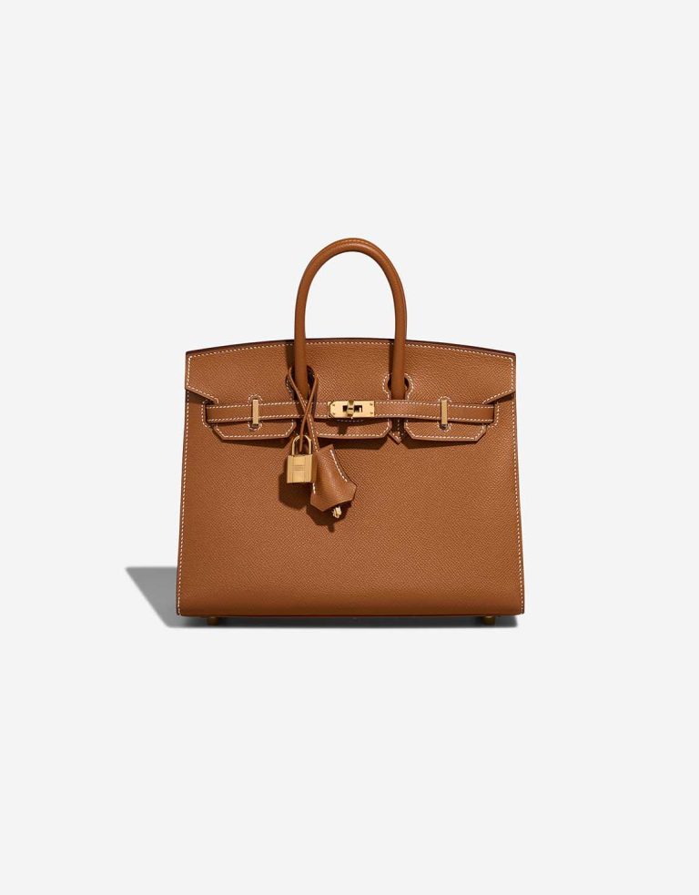 Hermès Birkin 25 Epsom Gold Front | Sell your designer bag