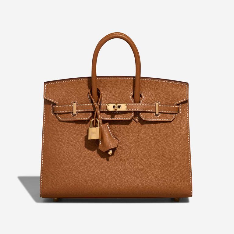 Hermès Birkin 25 Epsom Gold Front | Sell your designer bag