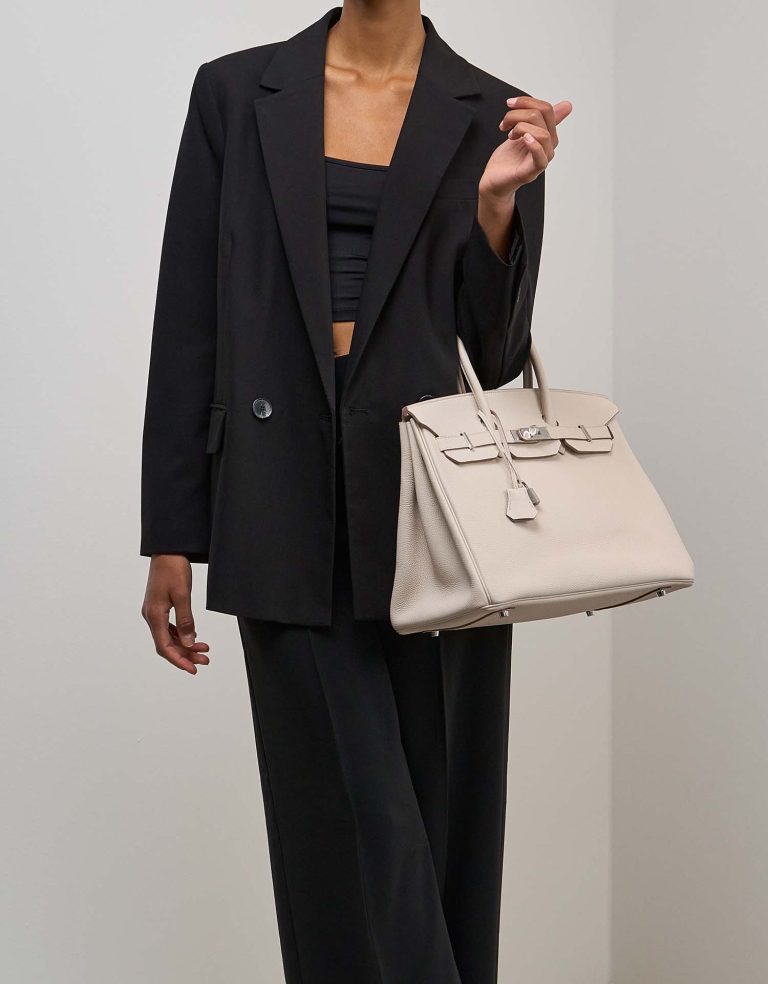 Hermès Birkin 35 Togo Béton on Model | Sell your designer bag