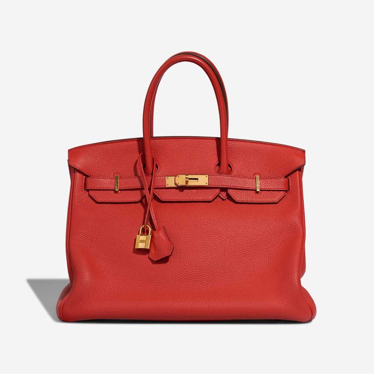Hermès Birkin 35 Clémence Rouge Tomate Front | Sell your designer bag