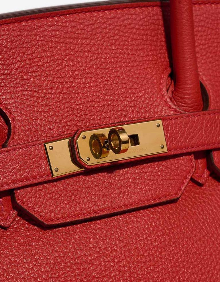 Hermès Birkin 35 Clémence Rouge Tomate Closing System | Sell your designer bag