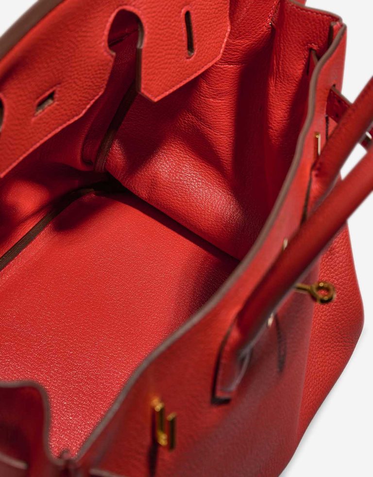 Hermès Birkin 35 Clémence Rouge Tomate Inside | Sell your designer bag