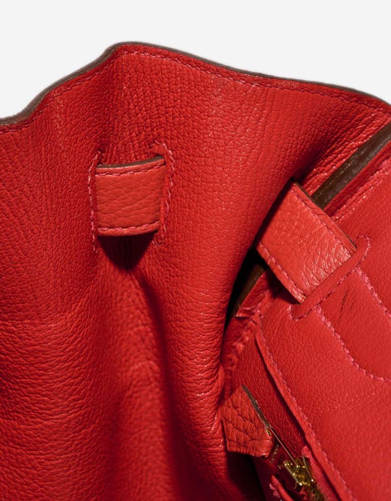 Hermès Birkin 35 Clémence Rouge Tomate Signs of wear | Sell your designer bag