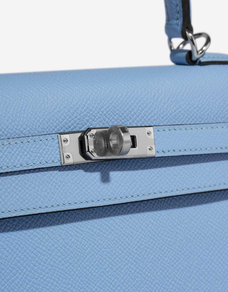 Hermès Kelly 25 Epsom Bleu Céleste Closing System | Sell your designer bag