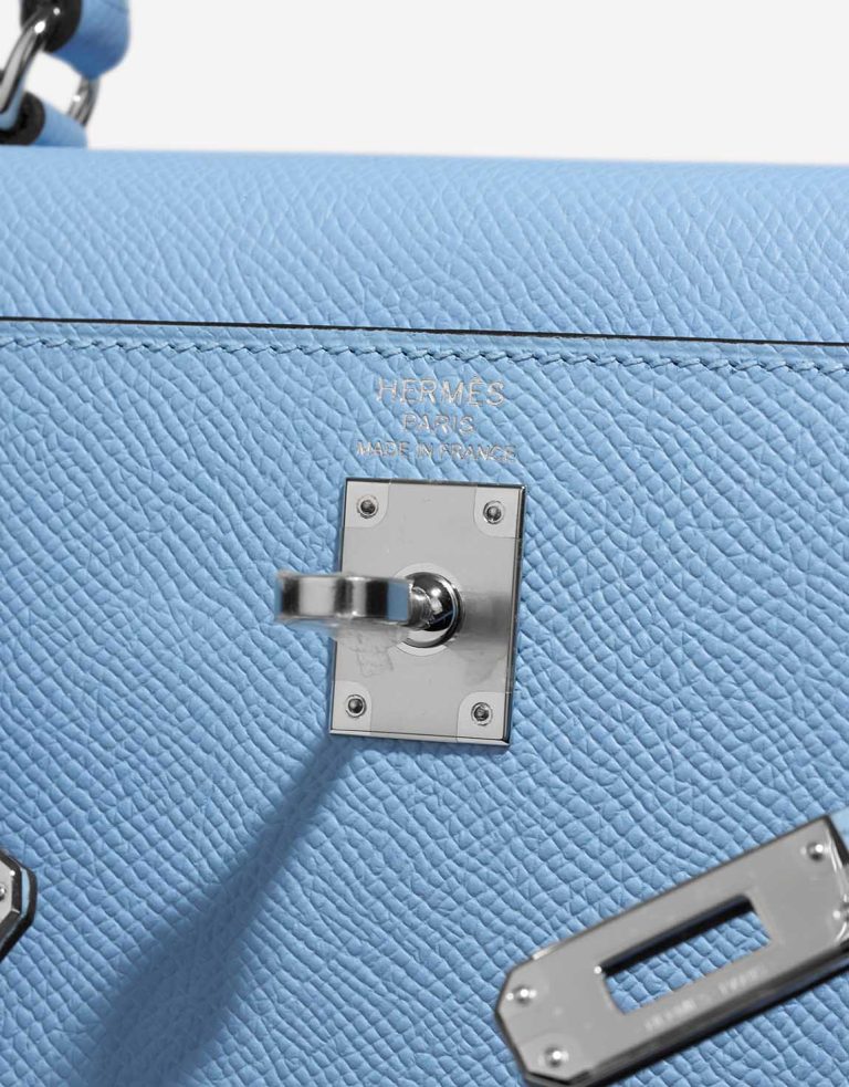 Hermès Kelly 25 Epsom Bleu Céleste Logo | Sell your designer bag