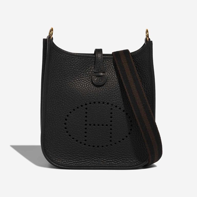 Hermès Evelyne 16 Taurillon Clémence Black Front | Sell your designer bag