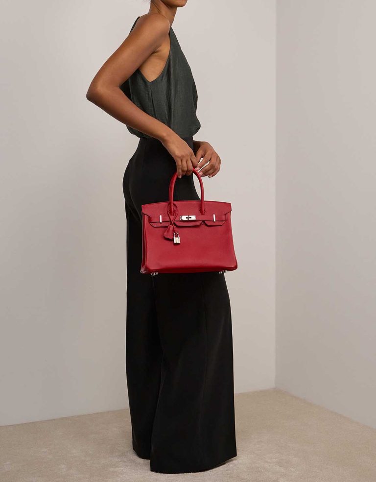 Hermès Birkin 30 Epsom Rouge Casaque on Model | Sell your designer bag