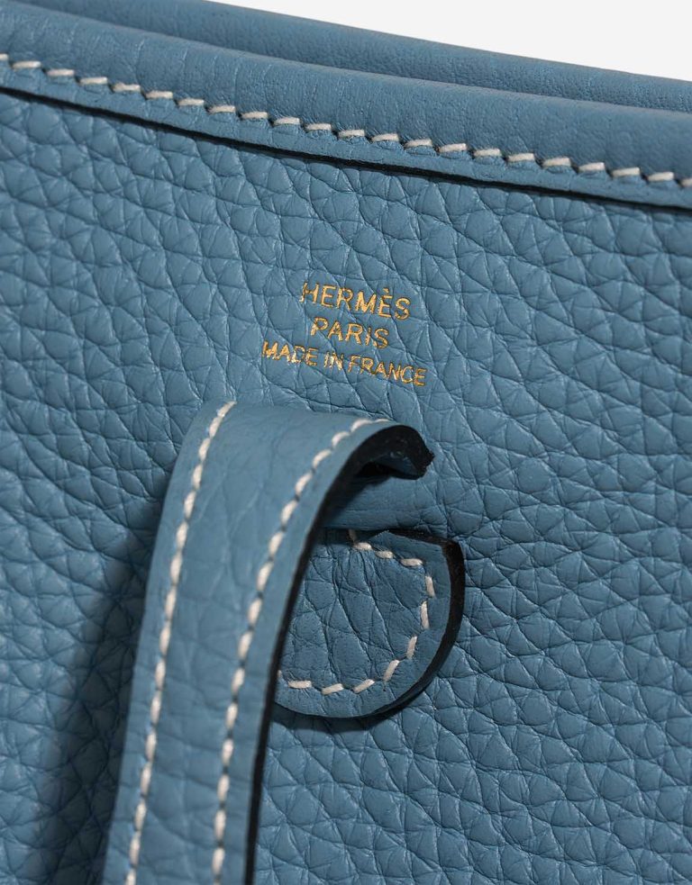 Hermès Evelyne 16 Taurillon Clémence Bleu Jean Logo | Sell your designer bag