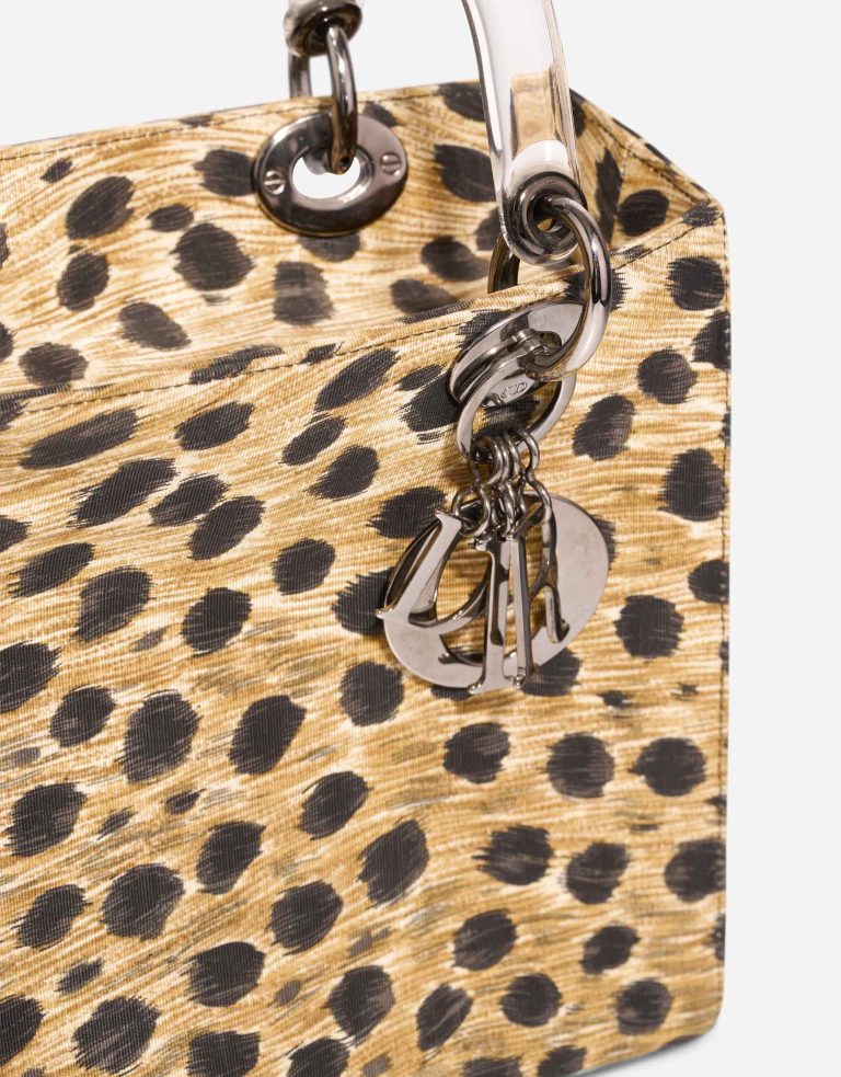 Dior Lady Medium Canvas Black / Brown Closing System | Vendez votre sac de créateur