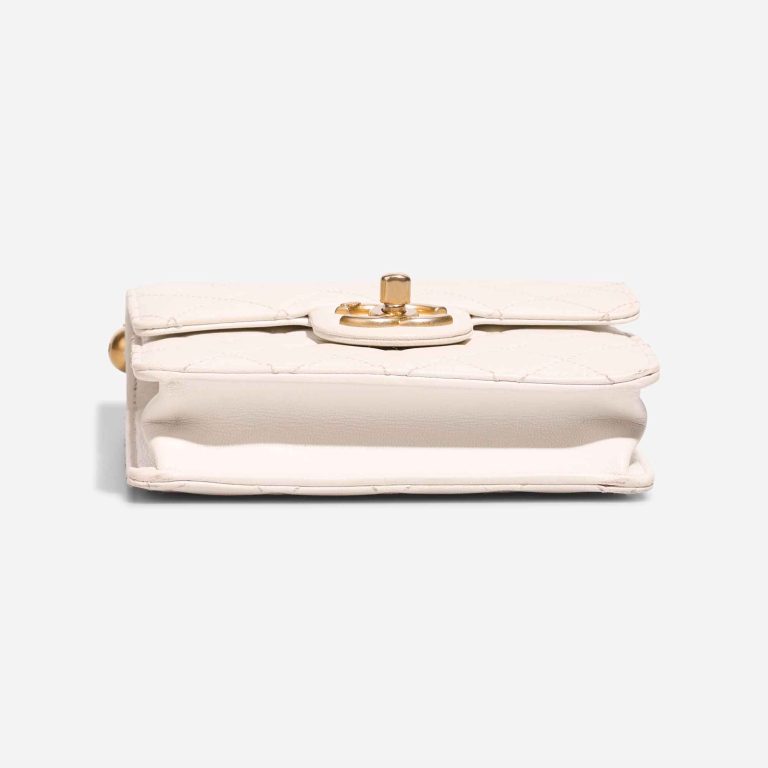 Chanel Timeless Mini Square Lamb Pearl White | Sell your designer bag