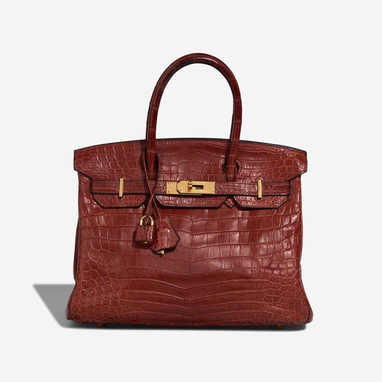 Pre-owned Hermès bag Birkin 30 Niloticus Crocodile Étrusque Brown, Red | Sell your designer bag on Saclab.com