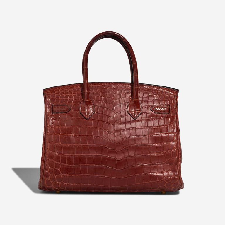 Pre-owned Hermès bag Birkin 30 Niloticus Crocodile Étrusque Brown, Red | Sell your designer bag on Saclab.com