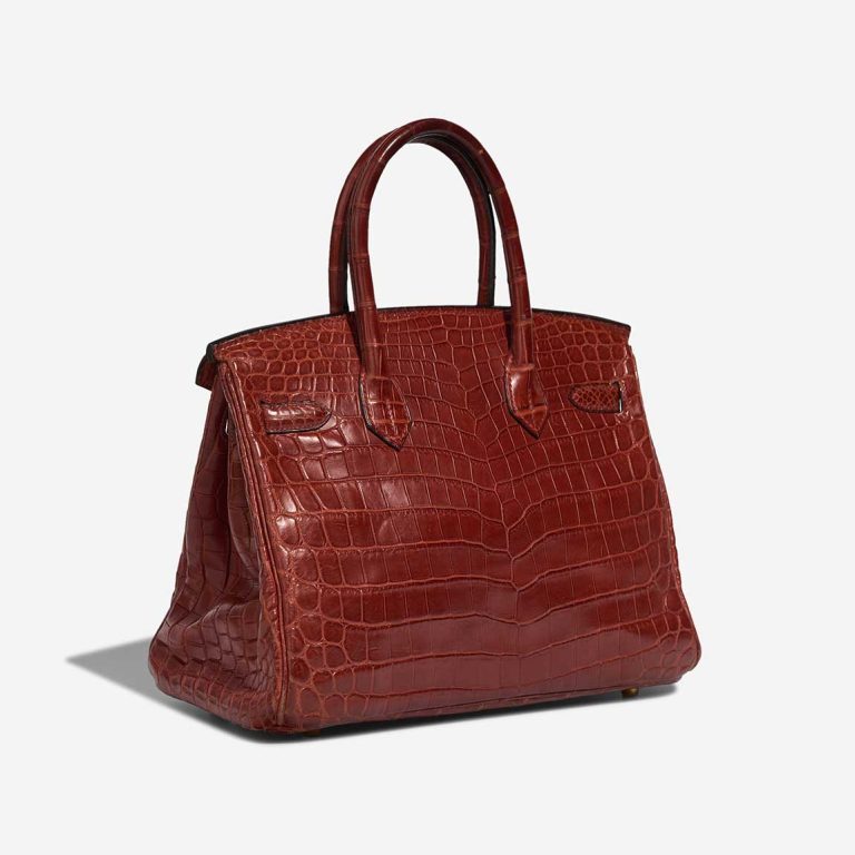 Pre-owned Hermès bag Birkin 30 Niloticus Crocodile Étrusque Brown, Red | Sell your designer bag on Saclab.com