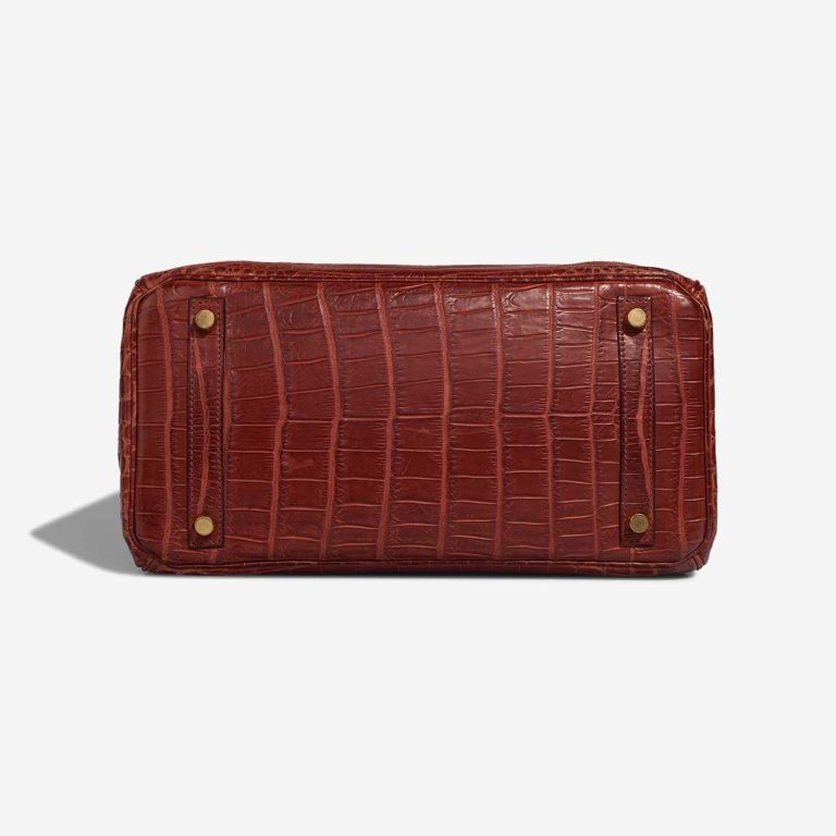Pre-owned Hermès bag Birkin 30 Niloticus Crocodile Étrusque Brown, Red | Sell your designer bag on Saclab.com