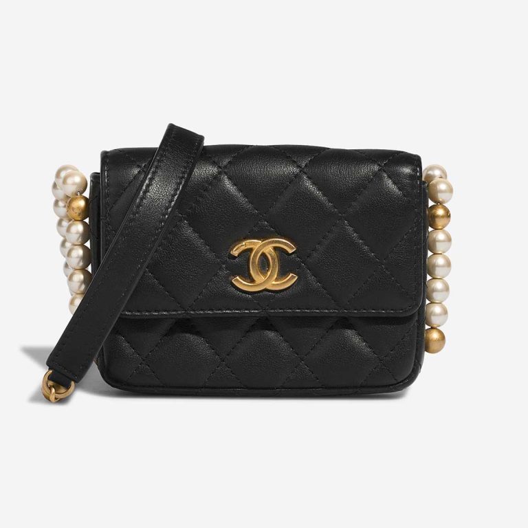 Chanel Timeless Extra Mini Square Lamb Black Front | Sell your designer bag