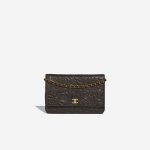 Chanel Wallet On Chain Camellia Calf Black / Gold Front | Sell your designer bag