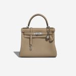 Hermès Kelly 28 Taurillon Clémence Beige Marfa Front | Sell your designer bag