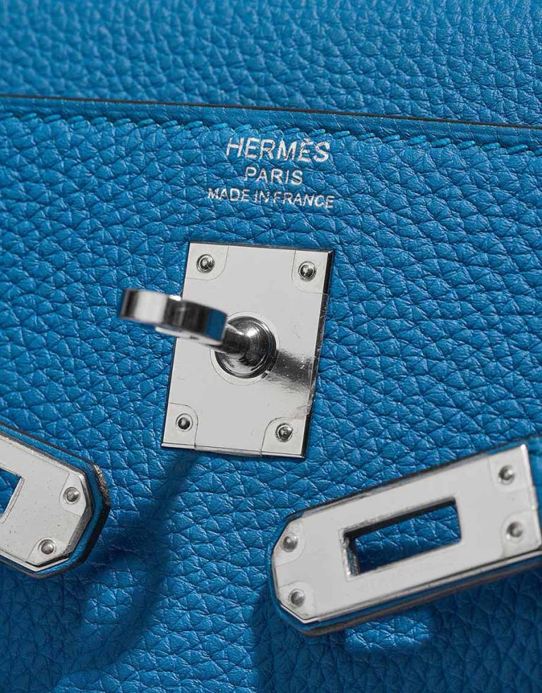 Hermès Kelly 25 Togo Bleu Zanzibar Logo | Sell your designer bag