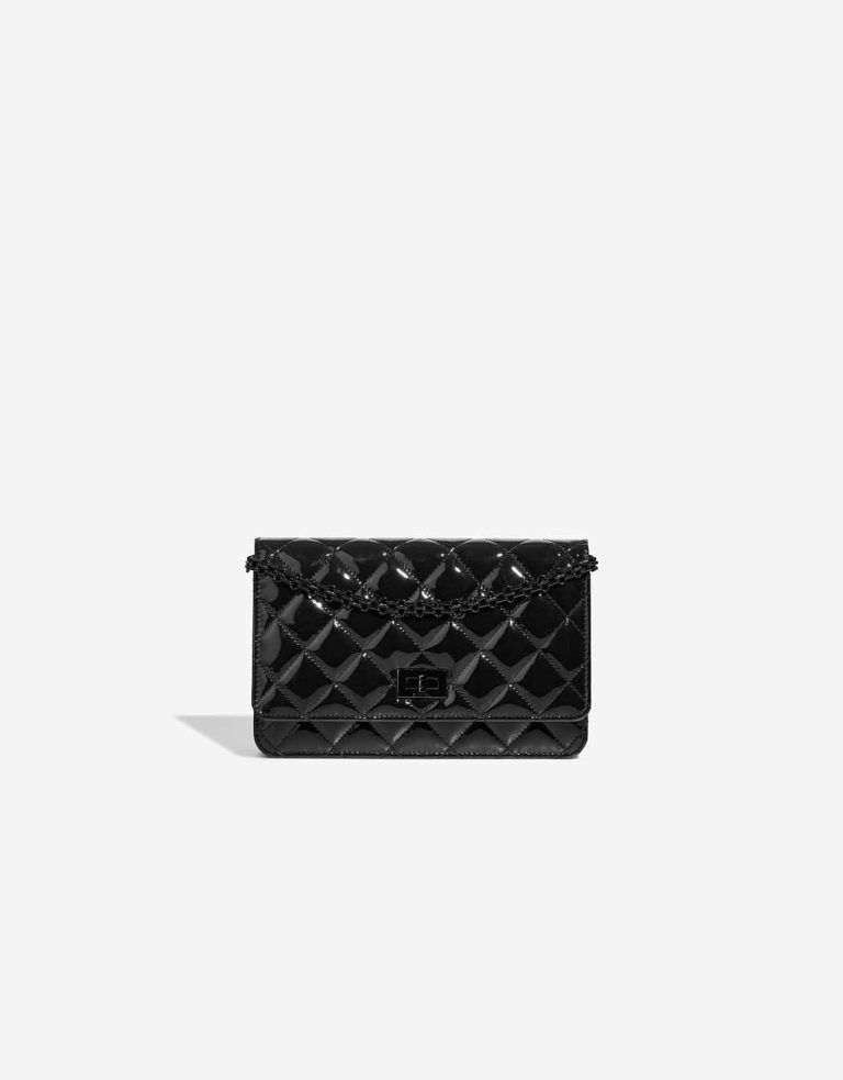 Chanel Wallet On Chain 2.55 Reissue Patent So Black Front | Sell your designer bag