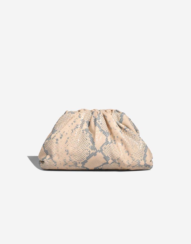 Bottega Veneta Pouch Small Calf Beige / Blue Front | Sell your designer bag