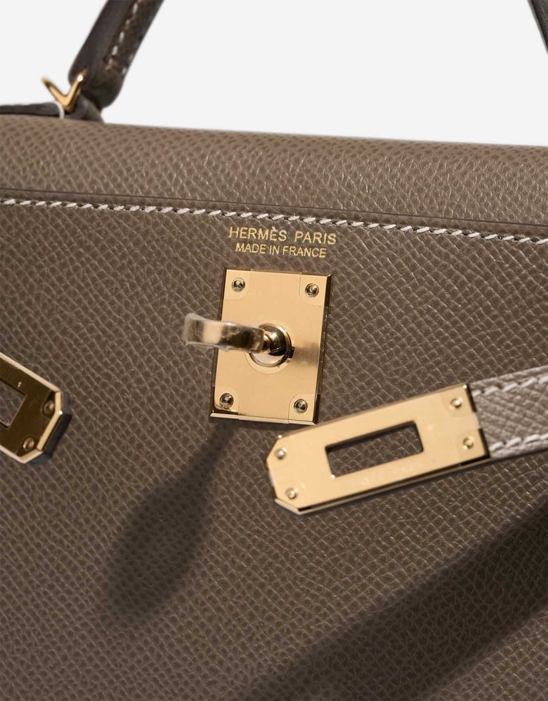 Hermès Kelly Mini Epsom Étoupe Logo | Sell your designer bag