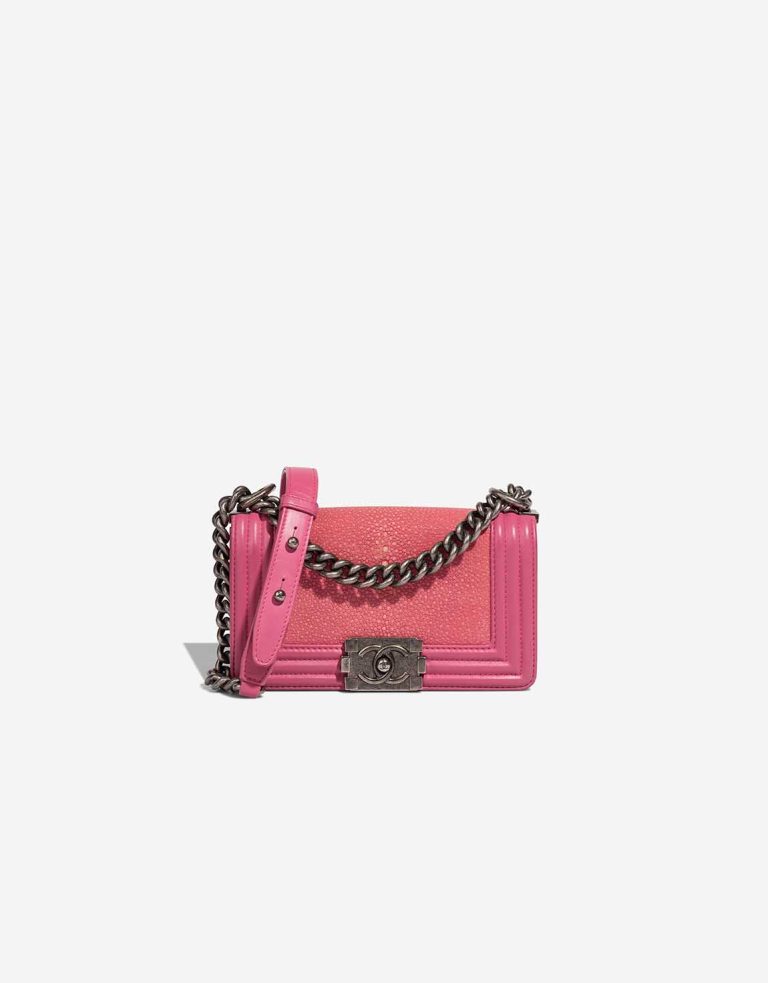 Chanel Boy Small Lamb / Stingray Pink Front | Sell your designer bag