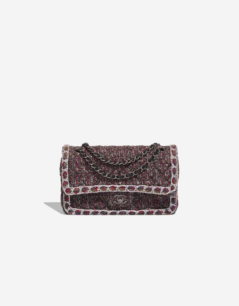 Chanel Timeless Medium Tweed Grey Front | Sell your designer bag