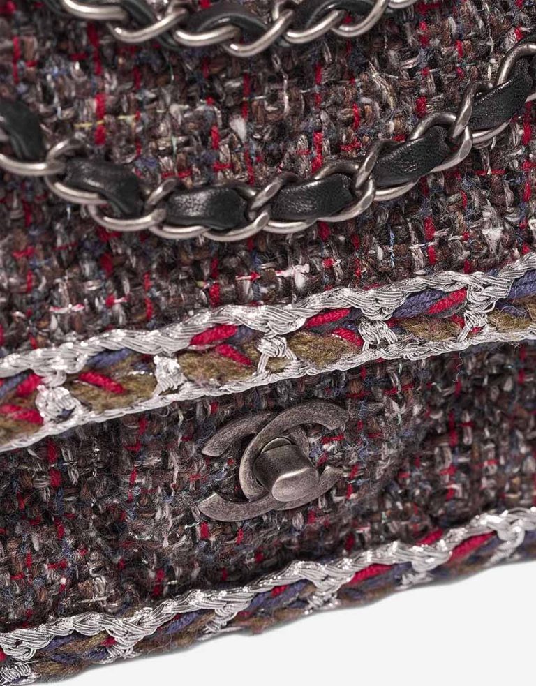 Chanel Timeless Medium Tweed Grey Closing System | Sell your designer bag