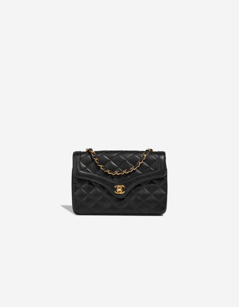 Chanel Timeless Flap Bag Small Lamb Black Front | Sell your designer bag