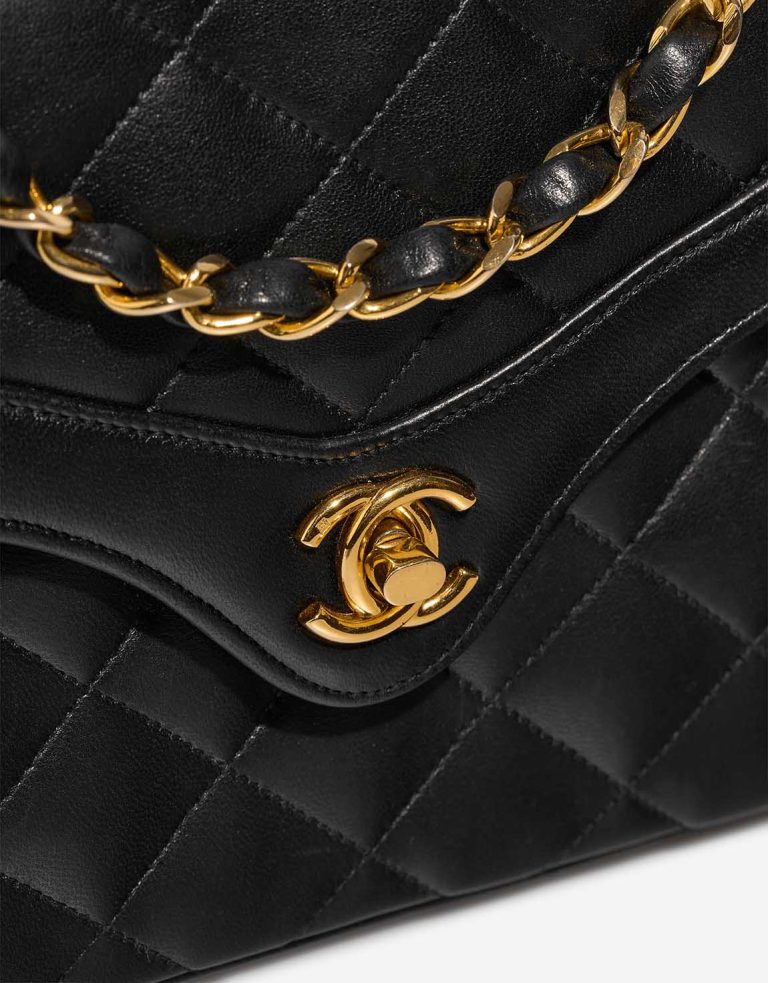 Chanel Timeless Flap Bag Small Lamb Black Closing System | Sell your designer bag