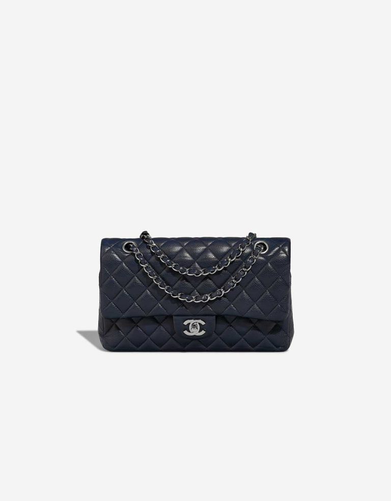 Chanel Timeless Medium Caviar Navy Front | Sell your designer bag