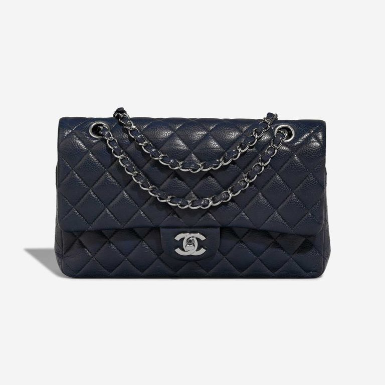 Chanel Timeless Medium Caviar Navy Front | Sell your designer bag