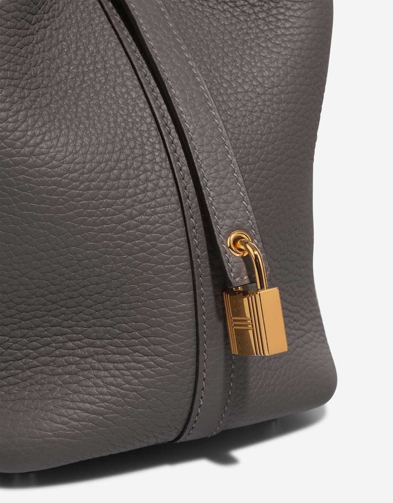 Hermès Picotin 18 Taurillon Clémence Gris Meyer Closing System | Sell your designer bag