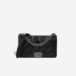 Chanel Boy Old Medium Lamb Black Front | Sell your designer bag