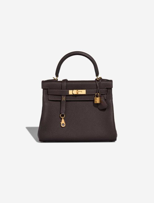 Hermès Kelly 28 Taurillon Clémence Macassar Front | Sell your designer bag