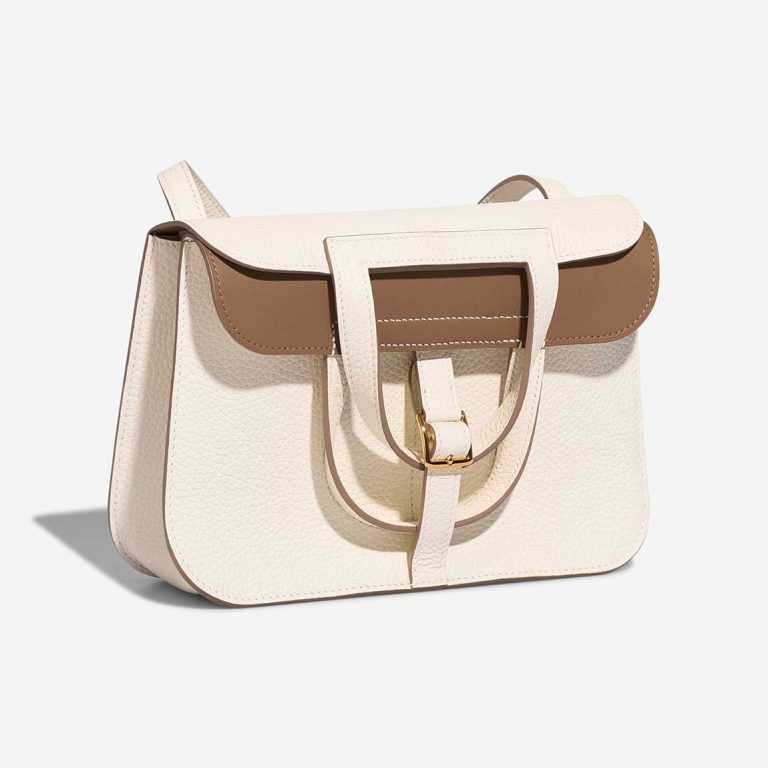Hermès Halzan 25 Taurillon Clémence Mushroom / Beige de Weimar | Sell your designer bag