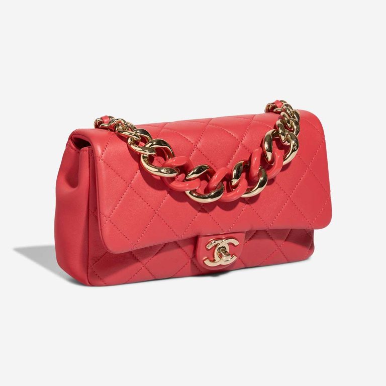 Chanel Timeless Flap Bag Medium Lamb Coral Red | Sell your designer bag