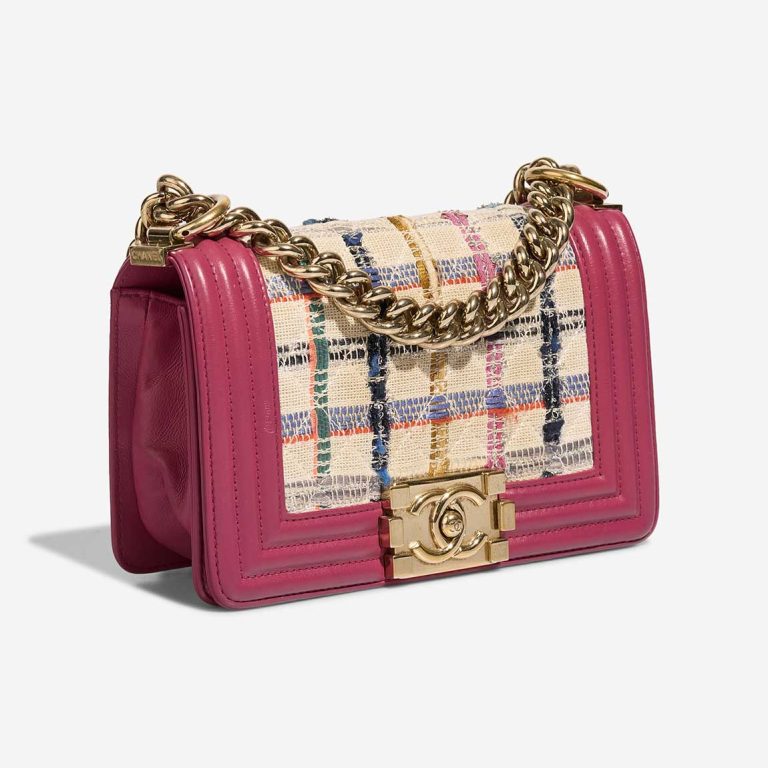 Chanel Boy Small Lamb / Tweed Pink / Beige / Multicolour | Sell your designer bag
