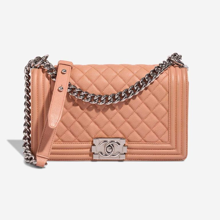Chanel Boy Old Medium Caviar-Leder Nude Front | Verkaufen Sie Ihre Designer-Tasche