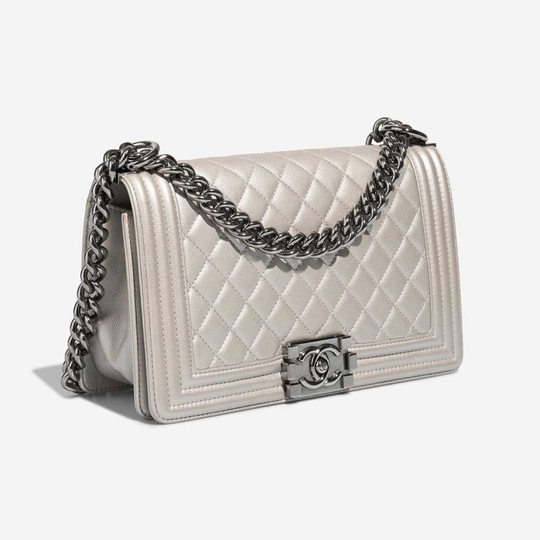 Chanel Boy Old Medium Caviar Silver | Sell your designer bag