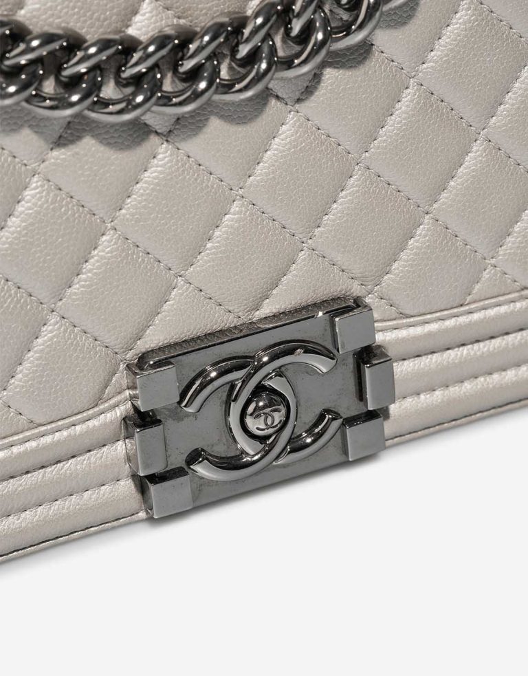 Chanel Boy Old Medium Caviar Silver Closing System | Sell your designer bag