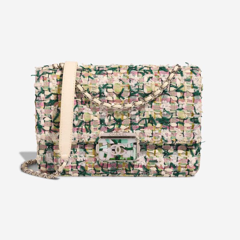 Chanel Timeless Flap Bag Small Tweed / Lamb Multicolour Front | Sell your designer bag