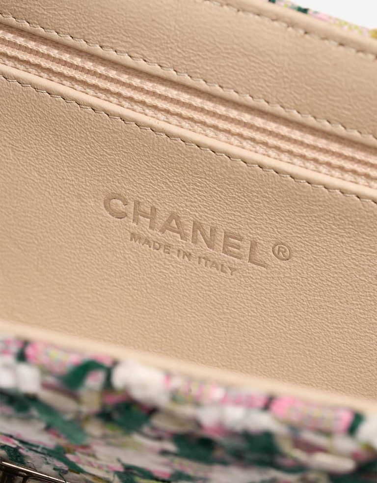Chanel Timeless Flap Bag Small Tweed / Lamb Multicolour Logo | Sell your designer bag