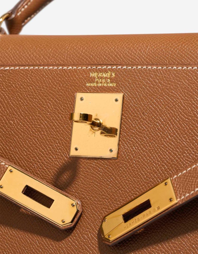 Hermès Kelly Sellier 32 Epsom Gold Logo | Sell your designer bag